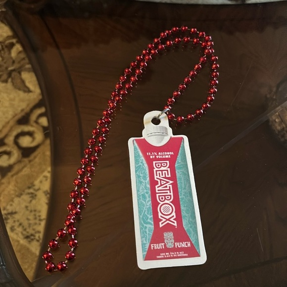 Beatbox Fruit Punch Red Beaded Necklace - Picture 1 of 2